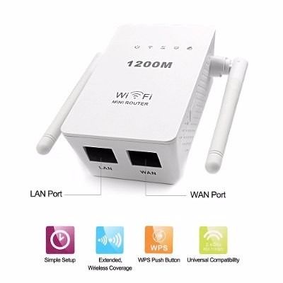 Repetidor Roteador Expansor 1200mbps 2 Antenas Wireless Wifi